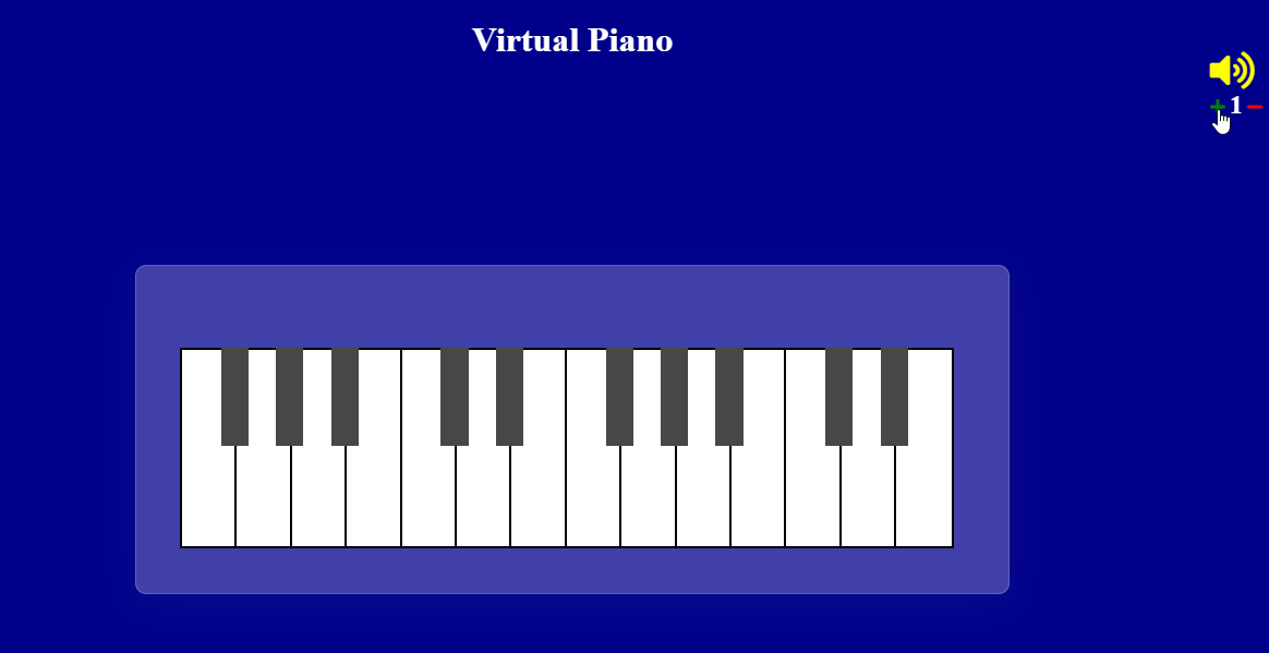 Virtual Piano App in JavaScript Free Source Code | SourceCodester